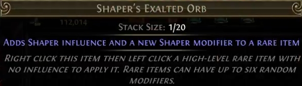 poe shaper's exalted orb